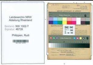 Entnazifizierung Rudi Philippen , geb. 27.04.1905 (Uhrmacher)