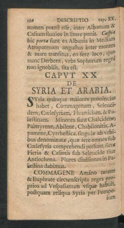 Caput XX. De Syria Et Arabia.