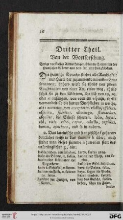 Dritter Theil: Von der Wortforschung