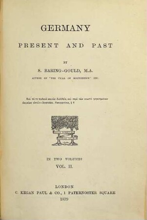 Germany present and past, Vol. 2