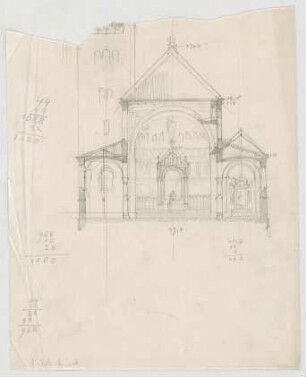 Thiersch, Friedrich von; nicht bestimmbare Blätter - Kirche (Schnitt)