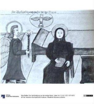 Die Verkündigung an die heilige Maria.