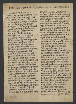 Spruch von der Strafe Gottes