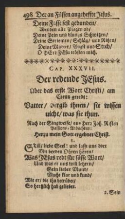 Cap. XXXVII. Der redende Jesus. Über das erste Wort Christi/ am Creutz ...