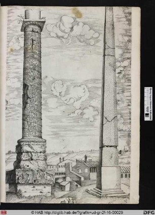 Die Antoninische Säule und ein Obelisk (2. Version)