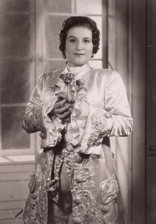 Christel Goltz als Octavian in "Der Rosenkavalier" von Richard Strauss. Staatsoper Dresden, Neueinstudierung 04.11.1948