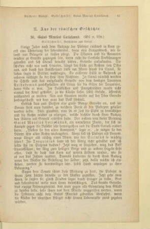 II. Aus der römischen Geschichte