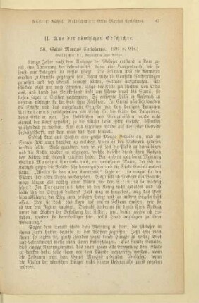 II. Aus der römischen Geschichte