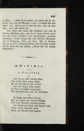 Gedichte : Erziehung ; [Mannigfaltiges]