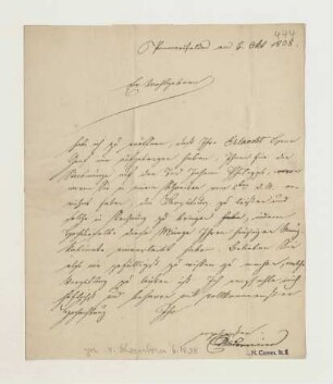 Brief von Franz Erwein von Schönborn an Joseph Heller