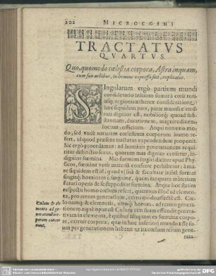 Tractatus Quartus. Quo, quomodo coelestia corpora, Astra inquam, cum suis orbibus, in homine expressa sint, explicator