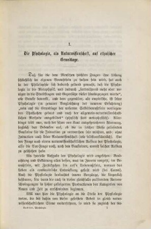 Zur naturwissenschaftlichen Behandlungsweise der Psychologie durch und für die Völkerkunde : Einige Abhandlungen