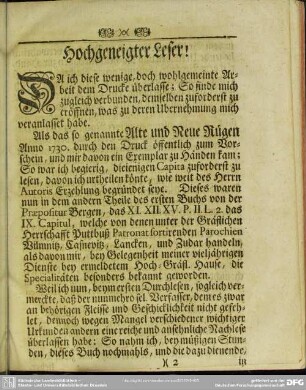 Hochgeneigter Leser!