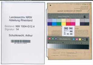 Entnazifizierung Arthur Schuhknecht , geb. 22.04.1904 (Techniker)