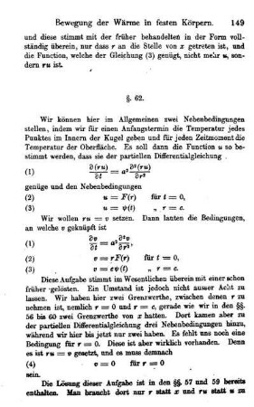 §. 62. Aufstellung der Nebenbedingungen. Reduction auf frühere Aufgaben