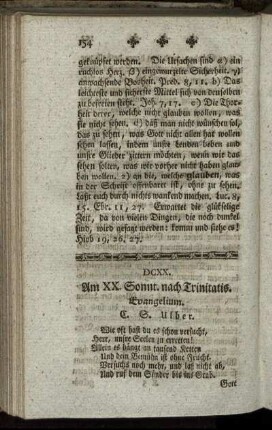 DCXX. Am XX. Sonnt. nach Trinitatis. Evangelium