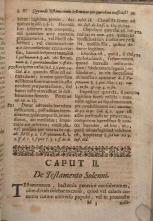 Caput II. De Testamento Solenni.