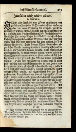 Jerusalem wird wieder erbauet. 2. Esdras 2.