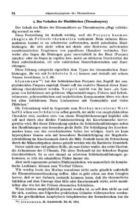 4. Das Verhalten der Blutplättchen (Thrombozyten)