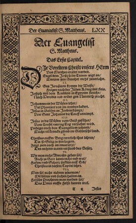 Der Evangelist S. Mattheus.