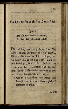 Sechs und zwanzigstes Hauptstück. - Dreysigstes Hauptstück.