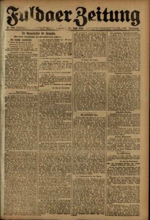 Ausgabe vom Samstag, den 20. Juli 1918.