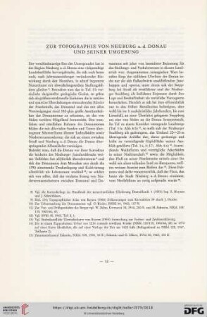Zur Topographie von Neuburg a. d. Donau und seiner Umgebung