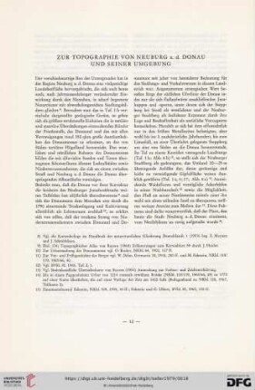 Zur Topographie von Neuburg a. d. Donau und seiner Umgebung