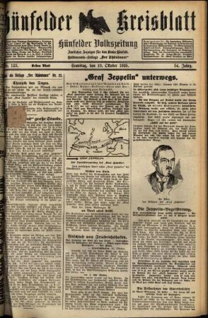 Erste Ausgabe vom Samstag, den 13. Oktober 1928.