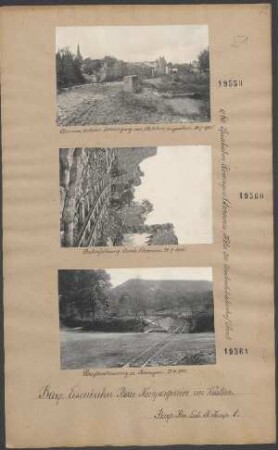 Straßenkreuzung in Romagne. (0,60 Spurbahn Romagne-Azannes-Höhe 310- Umladebahnhof Sorel.)
