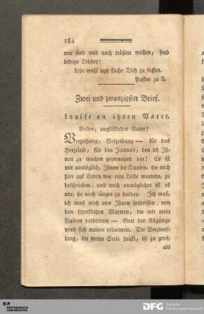 Zwei und zwanzigster Brief.