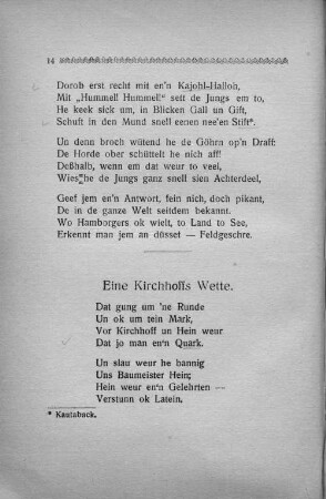 Eine Kirchhoffs Wette.