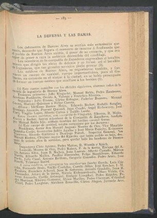 La defensa y las damas.
