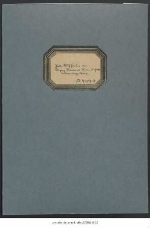 Brief von Johannes Ruffiny an Friedrich (Sachsen-Gotha-Altenburg, Herzog, III.), 29.11.1744