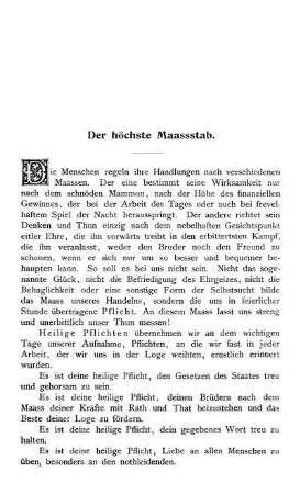 Der höchste Maassstab.