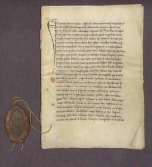 Rachtung zwischen Bischof Raban von Speyer und der Speyrer Geistlichkeit einerseits sowie Rat und Stadt Speyer andererseits, errichtet durch Erzbischof Konrad von Mainz.