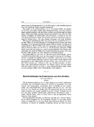 Dauerbeziehungen im Kindergarten und ihre Struktur : (Schluß)
