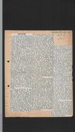 Jahresbericht des ADF von Auguste Schmidt zur 21. Generalversammlung des ADF 1901 in Eisenach