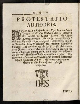 a3v-b1r, Protestatio Authoris; Facultas