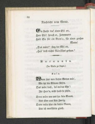 Nachricht vom Genie.
