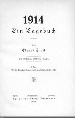 2: Von der Einnahme Antwerpens bis zum Ende des Jahres 1914
