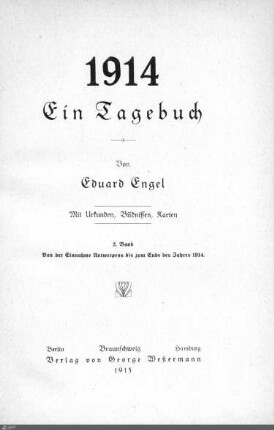 2: Von der Einnahme Antwerpens bis zum Ende des Jahres 1914