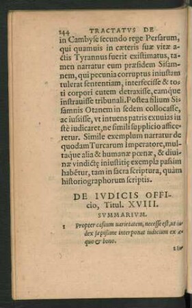De Iudicis Officio, Titul. XVIII.