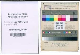 Entnazifizierung Maria Teutenberg , geb. 22.06.1909 (Kuerschnerin)