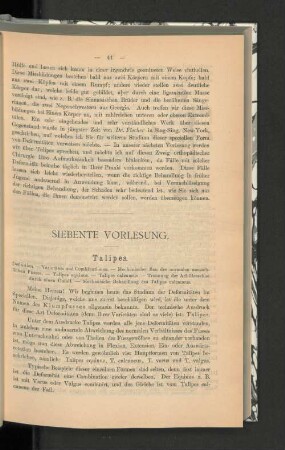 Siebente Vorlesung.