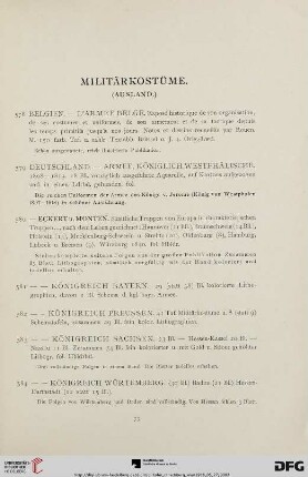 Millitärkostüme (Nr. 578-638)