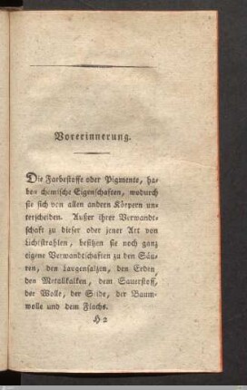 Vorerinnerungen.