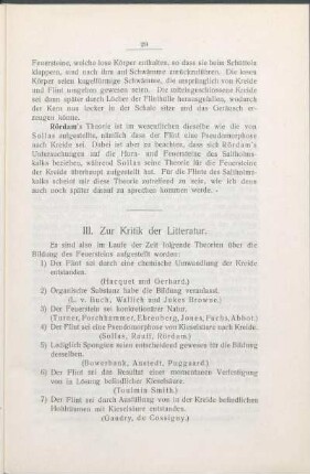 III. Zur Kritik der Litteratur.