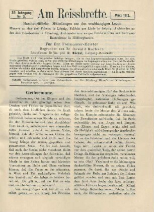 Nr. 3. März 1912.