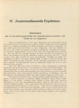 IV. Zusammenfassende Ergebnisse